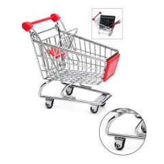Высококачественная оптовая продажа, двойная алюминиевая мини-продуктовая складная корзина для супермаркетов, детская корзина для покупок
