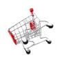 wholesale small baby mini metal foldable folding stainless steel trolley shopping cart with wheels rubber