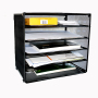 Home Storage Black Metal Desktop Mesh File Organizers for Office Storage Document Papers Bills Folders Letters