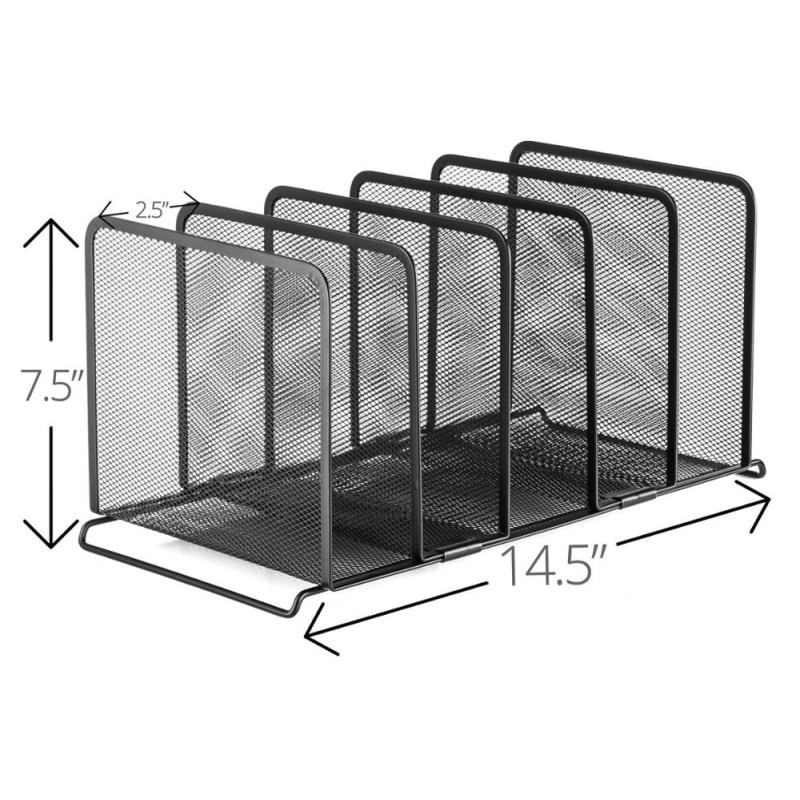 wholesales supplier 6 Vertical Compartments hot sale stackable desktop File Organizer Sorter