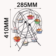 Gran oferta personalizada de Amazon, soporte giratorio para pastel con fuente de metal negro para fiesta de bodas, Cupcakes de estilo independiente