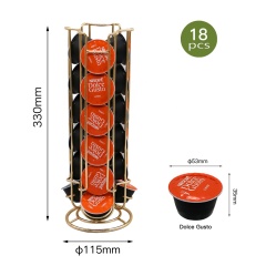Support de capsule de café rotatif de support de dosette de café de filature silencieuse de cadeau parfait de haute qualité