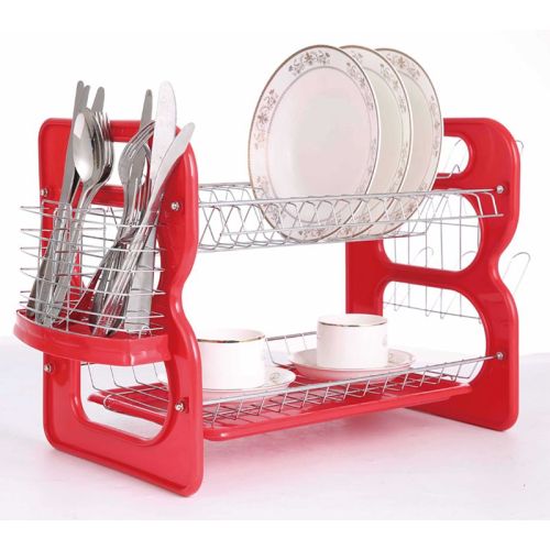 Multipurpose High Quality Removable Pull Down Cabinet Dryer Drainer Tray Plate Cup Storage Dish Rack with Cover