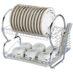 2-уровневые кухонные столовые приборы, круглая металлическая чаша, сушилка для посуды, сушилка для посуды с сушилкой