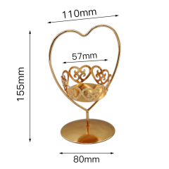 Милая декоративная стойка пирожного золота утюга формы сердца для свадьбы послеобеденного чая
