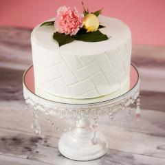 Набор из 3 подставок для кексов, круглых белых металлических подставок для торта, с хрустальными бусинами для свадьбы, дня рождения