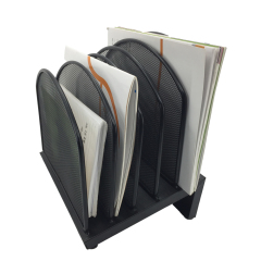5 отсеков настольный черный сетчатый металлический бумажный офисный журнал для файлов