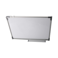 Tableau blanc magnétique mural avec cadre en aluminium d'un côté, fournitures scolaires et de bureau, 60x90 cm, offre spéciale