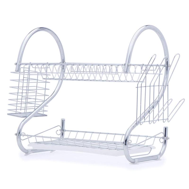 Over the Sink Multipurpose Roll Up Aluminum Wall Mounted Kitchen Unique Drippin Dish Rack with Drainboard