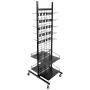 Grocery store supermarket usage metal hook product display supermarket rack with moveable wheels