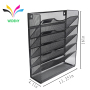 Wideny 5 Tier hanging document holder  letter tray organizer mesh metal wall mounted file organizer