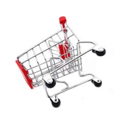 Fabricación, venta directa, cesta de supermercado pequeña, promoción de carrito, dimensiones para niños, Mini carrito de compras con ruedas