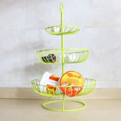 Estante de exhibición de fruta de bandeja de dulces de metal decorativo de pastel de soporte de magdalenas de 3 niveles