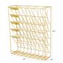 Office school household metal mesh wall mounted hanging wire gold document file holder