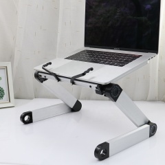 Home Office Tragbarer, verstellbarer, ergonomischer, klappbarer Laptop-Tisch aus Aluminium für das Bett