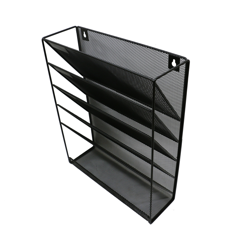 File Organizer, 6 Tier metal mesh Wall Mount Desktop Document Letter Tray Organizer
