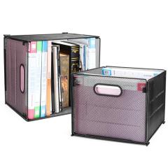 Caja de almacenamiento plegable de malla metálica para escritorio de oficina de Amazon, organizador de archivos y carpetas para el hogar, soporte para buzón