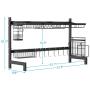 Wideny Home kitchen different sizes removable metal iron 2 tiers dish rack for storage bowl Chopsticks knife
