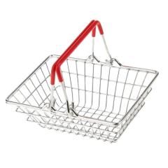 Free Sample Supply Chromed Hand Trolley Advertising Promotion Gift Toy Children Metal Shopping Cart