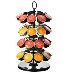 Countertop Metal Folding Rotating Nespresso dolce Gusto T pod Catiffity coffee capsule rack for display stand storage holder