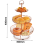 Custom Kitchen hot sale wrought iron cradle 3 tier fruit basket stand With Handle