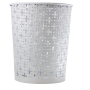 Wholesale big size office home  paper trash garbage round  metal waste bin with pattern design