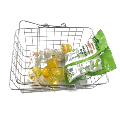 Портативная квадратная подставка для овощей и фруктов, металлическая корзина для покупок в супермаркете