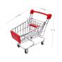 Upgraded Version Custom Design Mini Shopping Cart Chrome Metal Mesh Stand Gift Fruit Basket