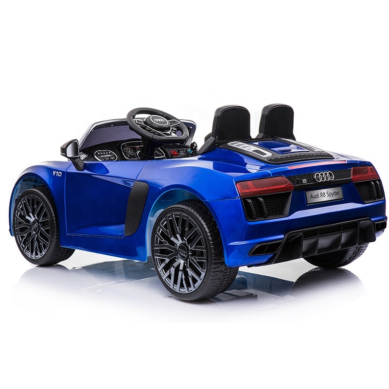 12v cheap electric cars for kids to ride on rechargeable audi R8 licensed baby toy car