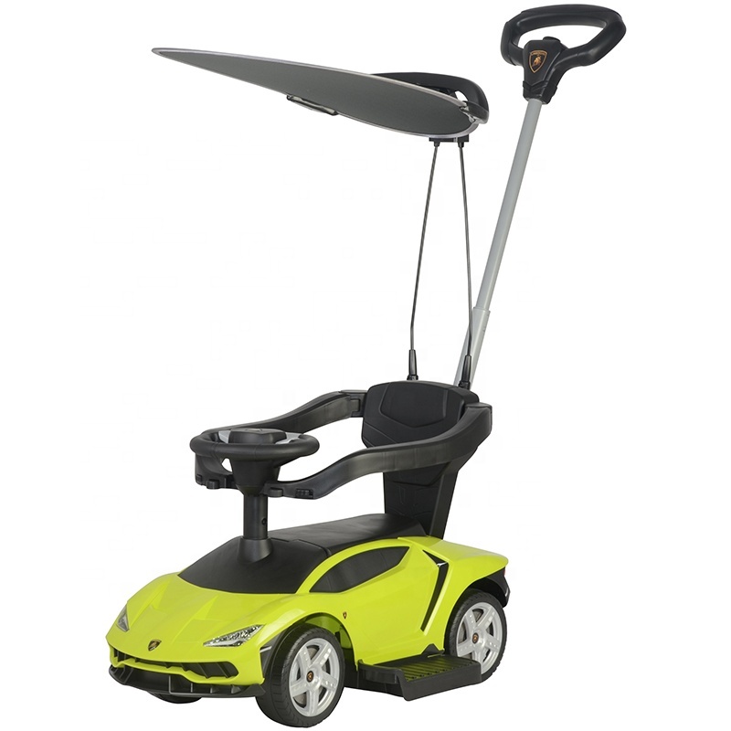 Factory wholesale licensed baby ride on cars with push handle walk car