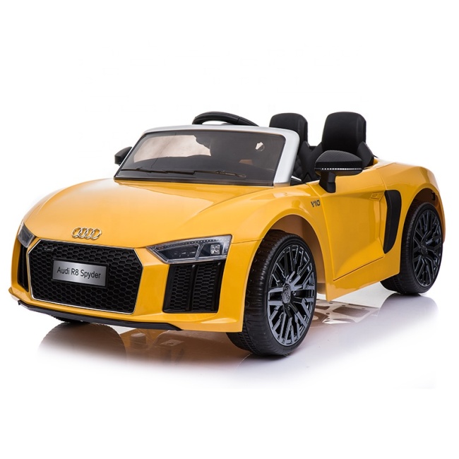 12v cheap electric cars for kids to ride on rechargeable audi R8 licensed baby toy car