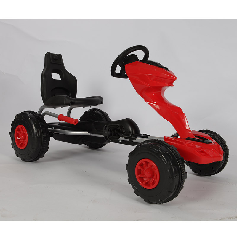 China high quality and luxury kids ride on kart car with plastic wheels for baby without electric battery