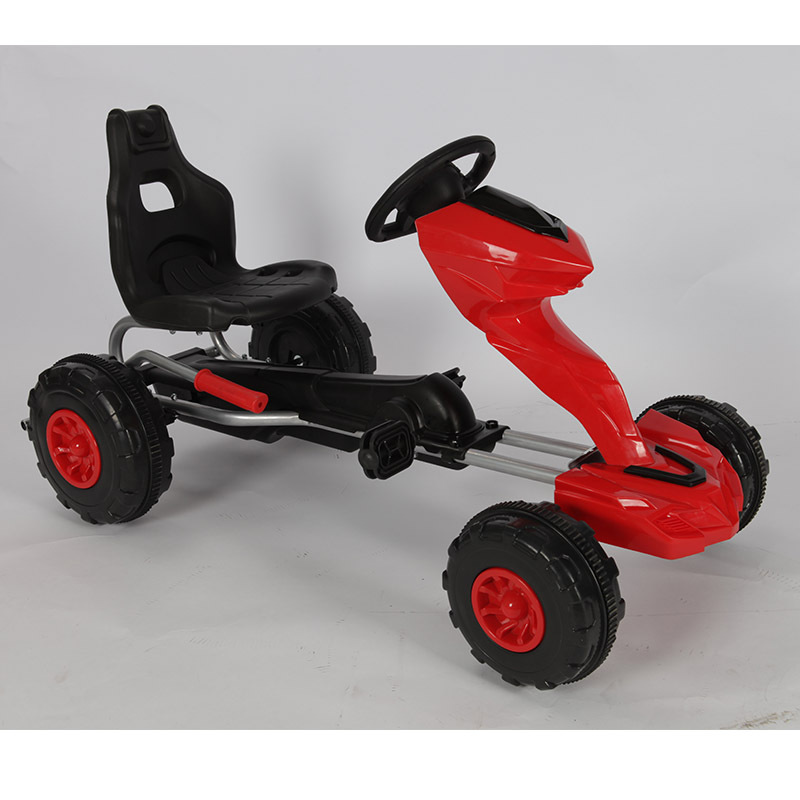 China high quality and luxury kids ride on kart car with plastic wheels for baby without electric battery