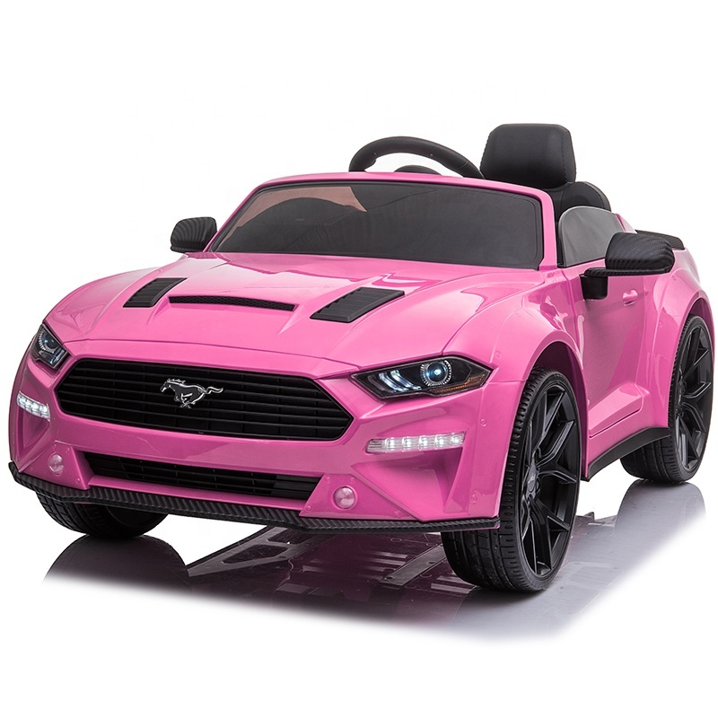 2020 battery power rechargeable 24v baby ride on car with romte pink kids electric car