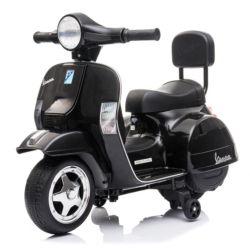 2021 cheap price mini Vespa licensed kids electric motorcycle baby ride on toys car