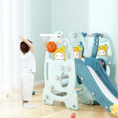 Multifunction Indoor Playground Plastic Baby Swing with Slide Set 