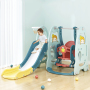 Multifunction Indoor Playground Plastic Baby Swing with Slide Set 