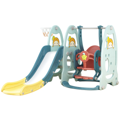 Multifunction Indoor Playground Plastic Baby Swing with Slide Set 