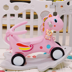 Indoor plastic kids rocking horse for baby ride toy 