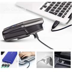 IPX6 Wasserdichte 4000mAh Batterie USB Lade Smart Sensor Fahrrad Scheinwerfer Heck Combo Set Lampe 1000Lms 2 * T6 LED Fahrradlicht