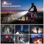 IPX6 Waterproof 4000mAh Battery USB Charging Smart Sensor Bicycle Headlight Tail Combo Set Lamp 1000Lms 2*T6 LED Bike Light