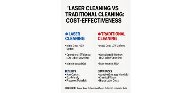 How to evaluate the cost-effectiveness of laser cleaning equipment versus traditional cleaning methods?