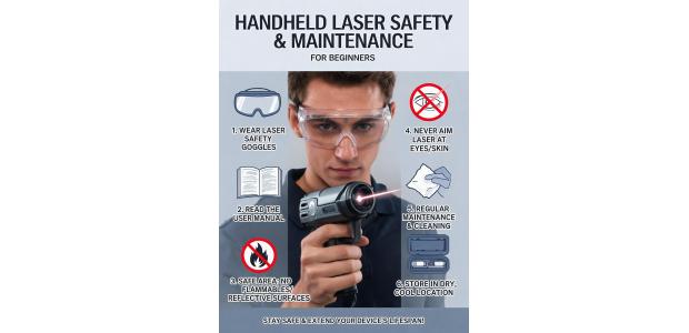 How to operate and maintain a handheld laser device safely for beginners?