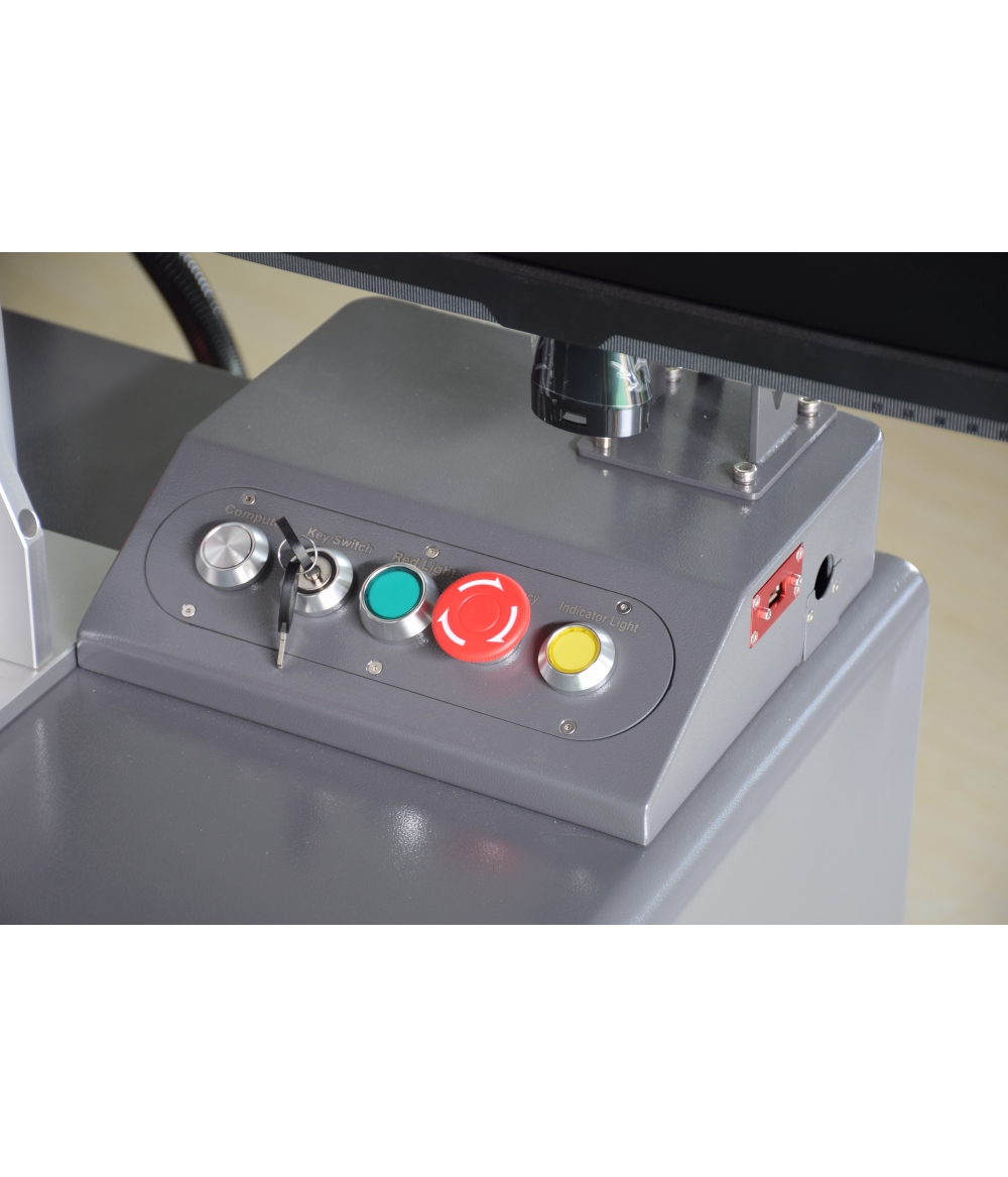 Máquina de grabado láser de fibra de escritorio para metal de escritorio de  fibra láser JPT grabador láser de fibra 50W 6.890 in lente Opex 3.150 in