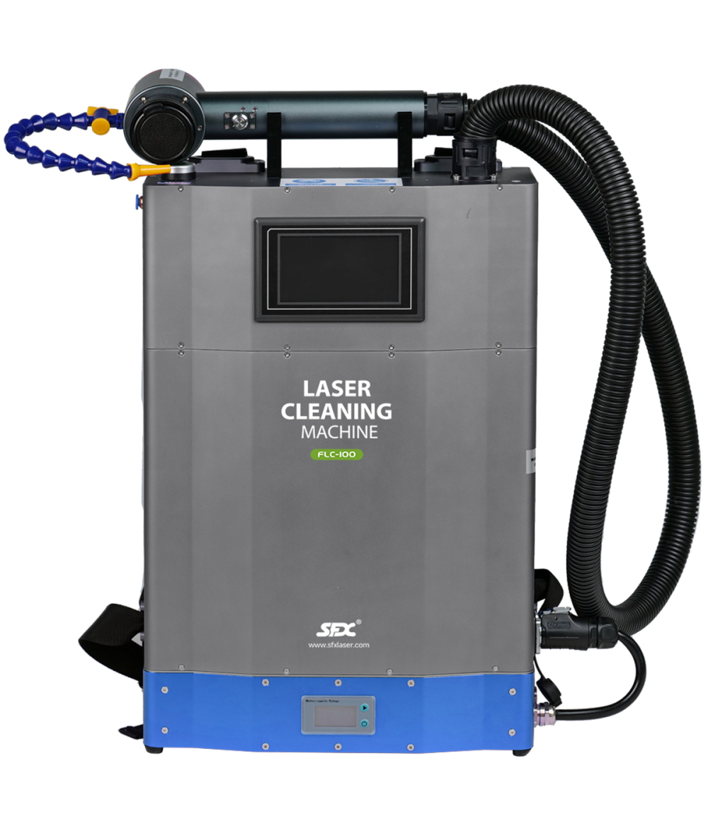 Máquina de limpieza láser de mochila de 100W y 200W, limpiador láser de fibra tipo pulso, máquina de eliminación de recubrimiento de óxido de pintura y óxido de Metal