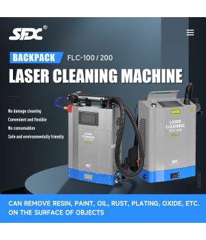 100 W 200 W Rucksack-Laser-Reinigungsmaschine, Pulstyp-Faserlaser-Reiniger, Maschine zum Entfernen von Metallrost, Farbe, Oxidbeschichtung