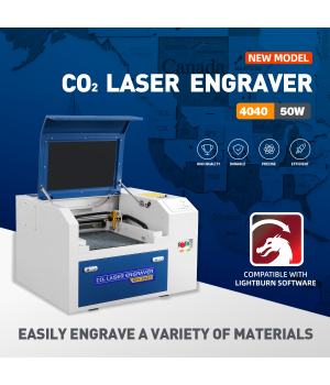 US Stock Lightburn Compatible 50W CO2 Laser Engraver Cutter Machine 16 × 16 '' (400 * 400 mm) Workbed con RUIDA DSP Panel de control RDWorks V8
