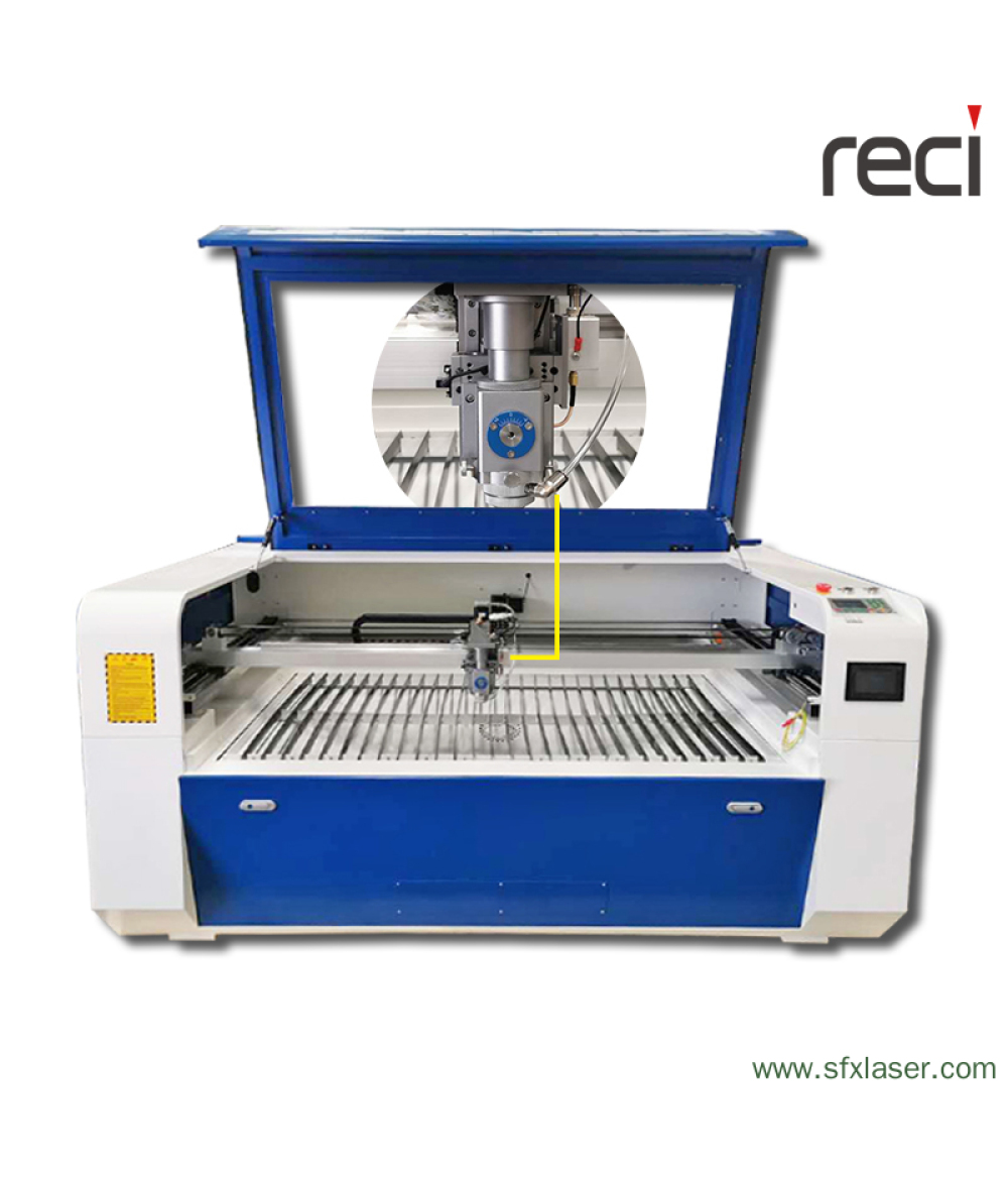Cortadora láser de CO150 híbrida de 180 W/2 W con banco de trabajo de 1300 × 900 mm y enfriador de agua SA para corte de metales y no metales Cortadora láser de CO150 híbrida de 180 W/2 W con banco de trabajo de 1300 × 900 mm y enfriador de agua SA para corte de metales y no metales