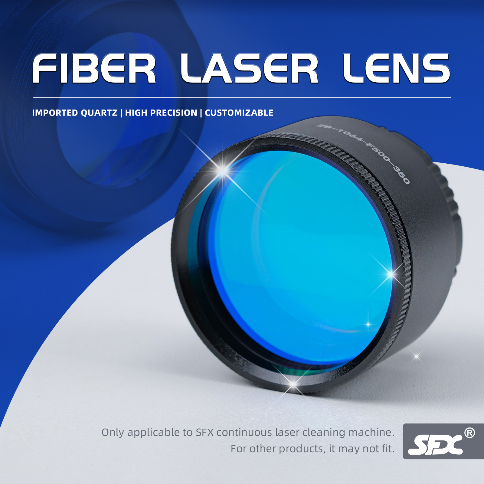 Lente láser de fibra de máquina de limpieza láser de tipo continuo SFX