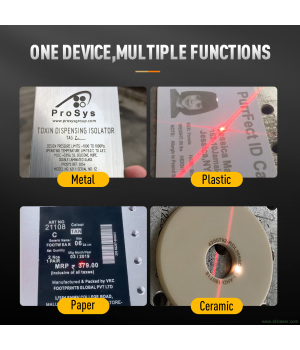 Máquina de marcado láser de escritorio MOPA SFX de 300 W, grabador láser de fibra para metales con área de marcado de 110 x 110 mm